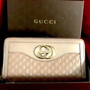 Gorgeous authentic rose gold Gucci wallet